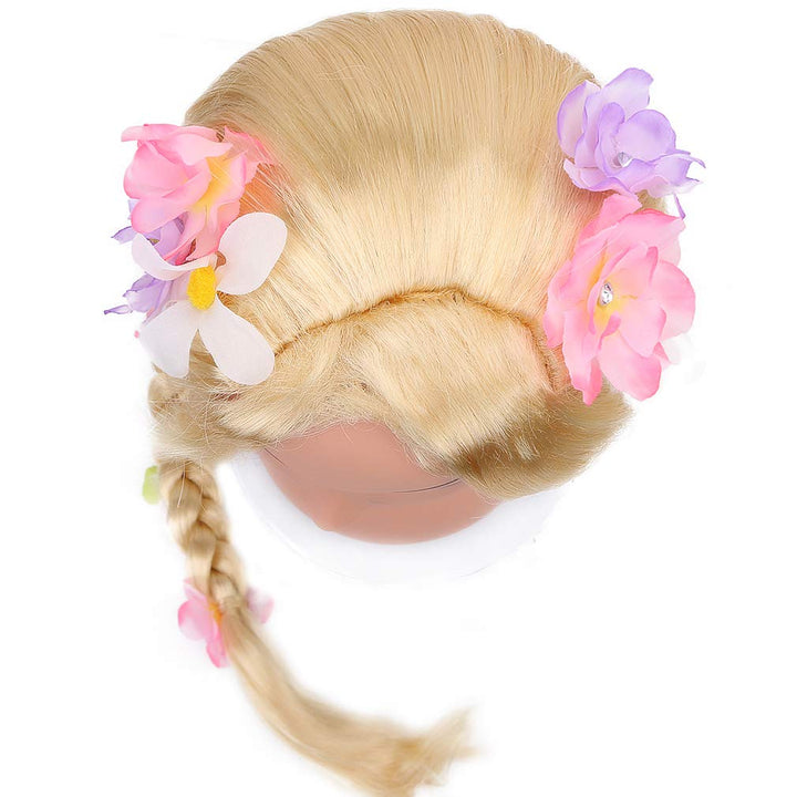 Long Blonde Rapunzel Wigs for Kids - Princess Girl Costume Cosplay Fairytale Ball Braid Wigs for Halloween Christmas Party Hair