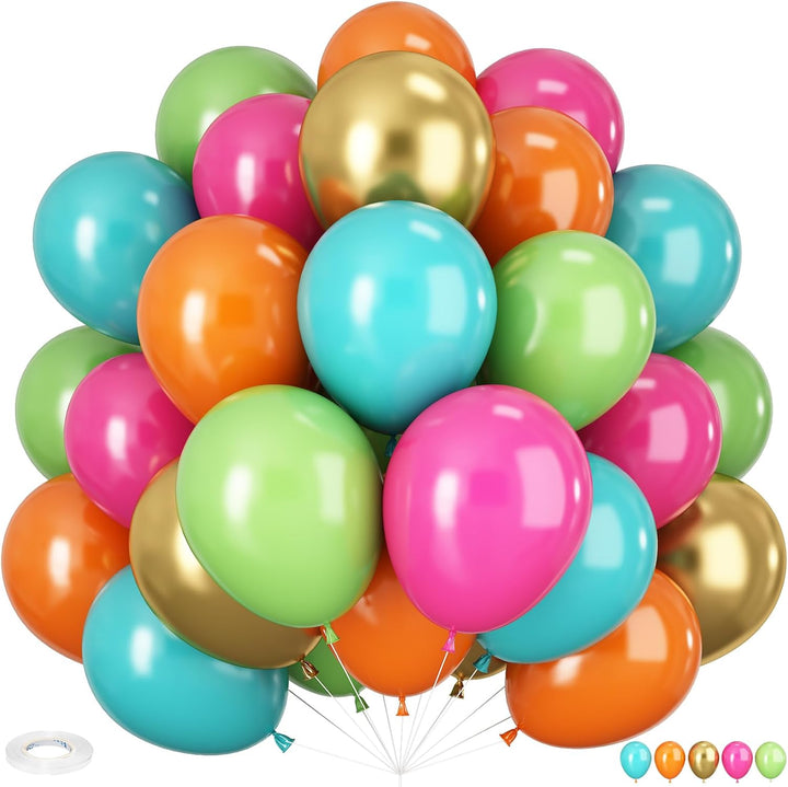 Dusty Blue and Gold Balloons, 60 PCS 12 Inch Slate Fog Pastel Baby Blue Sand White and Gold Balloons for Baby Boy Shower Bridal Shower Birthday Wedding Party Decorations
