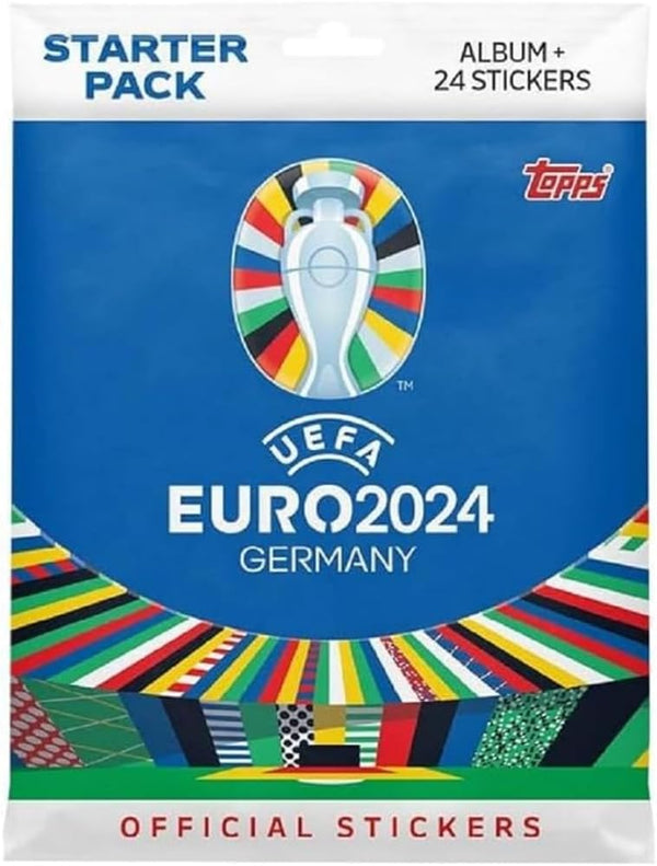 Official Euro 2024 Sticker Collection - Starter Pack - Contains 24 Stickers and an 88 Page Album.