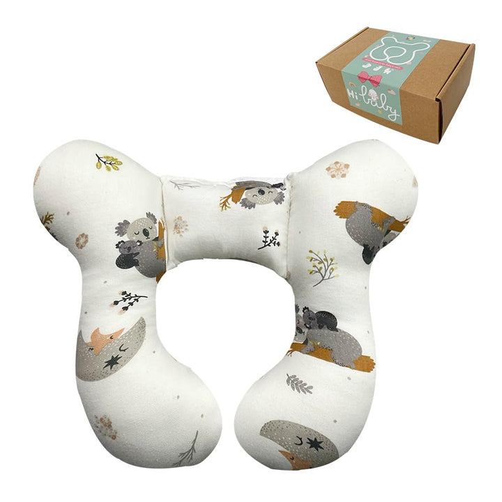 Baby Neck Pillows, Comfortable Baby Travel Head Neck Support Pillow for Car Seat Stroller Pushchair, Soft PP Cotton Travel Pillow for 0-1 Year Old Toddler Infant Newborn, Zoo