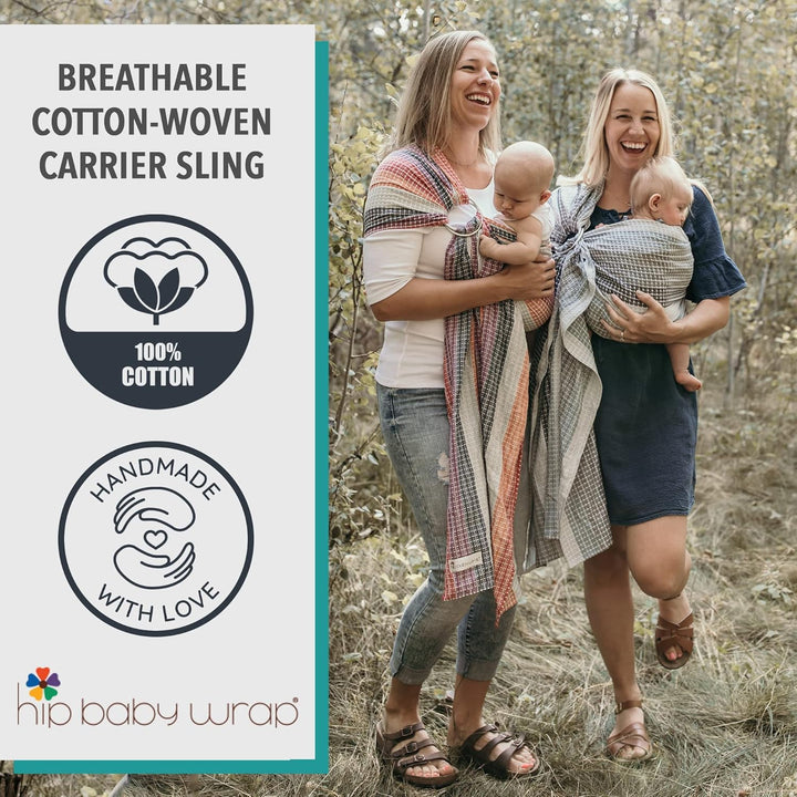 Ring Sling Baby Carrier for Infants and Toddlers - Beautiful, 100% Soft Cotton Baby Wraps Carrier for Babies 8-35 Lbs - Perfect Baby Shower Gifts Moms and Dads - Nursing Cover (Midnight)