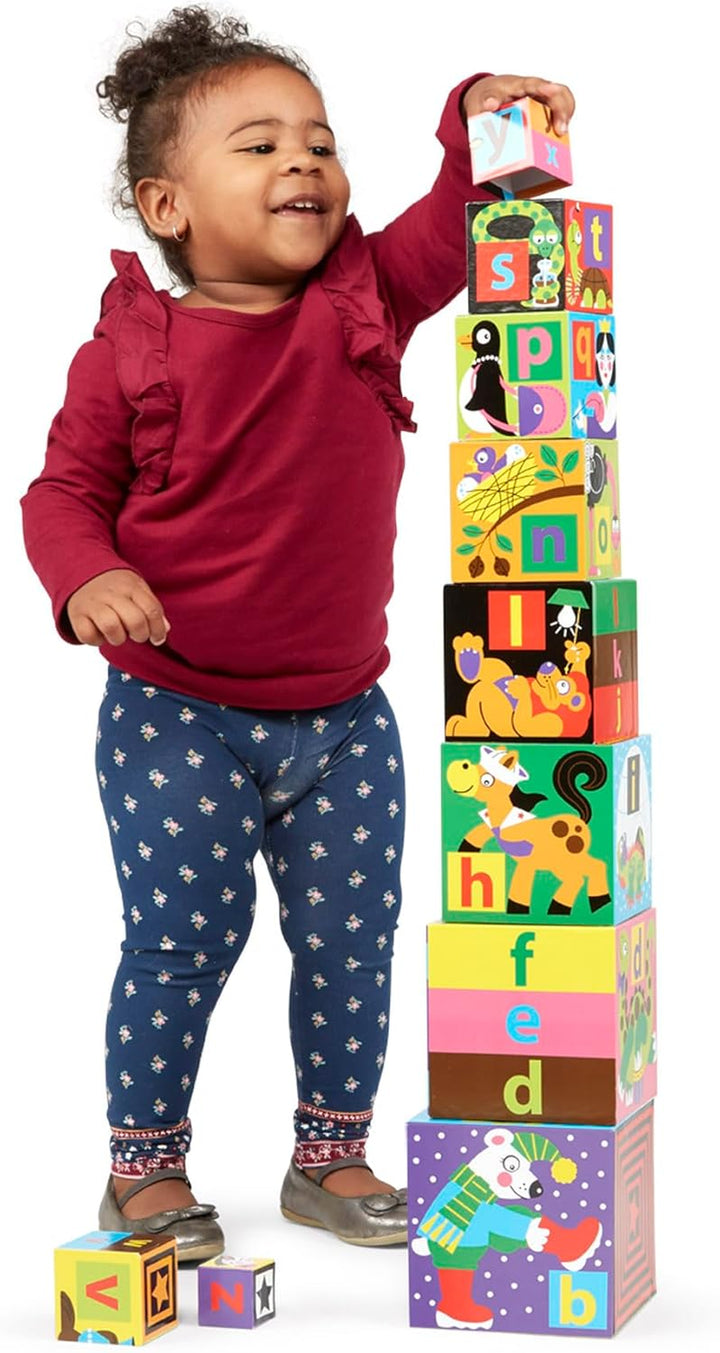 Deluxe 10-Piece Alphabet Nesting and Stacking Blocks - FSC Certified
