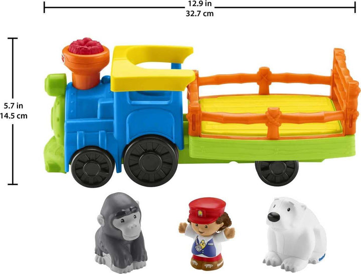 Little People Toddler Toy Train Choo-Choo Zoo with Music Sounds and 3 Figures for Pretend Play Ages 1+ Years