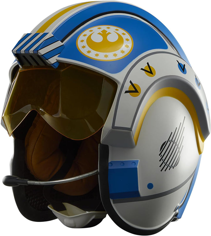 the Black Series Carson Teva Premium Electronic Helmet with Advanced LED and Sound Effects, Ages 14 and Up