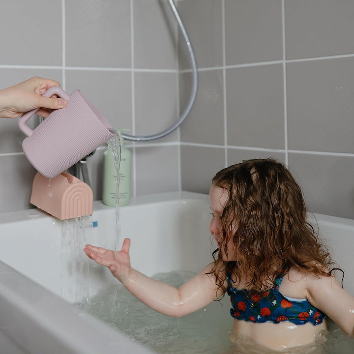 Bath Spout Cover | Soft Silicone Bathtub Faucet Safety Guard for Kids | Universal Fit (Shifting Sand)