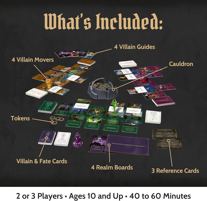 Disney Villainous - Introduction to Evil Strategy Board Game - Compatible with Other Villainous Games - Be Maleficent, Prince John, Ursula or Captain Hook - Award Winning Line - Ages 10+