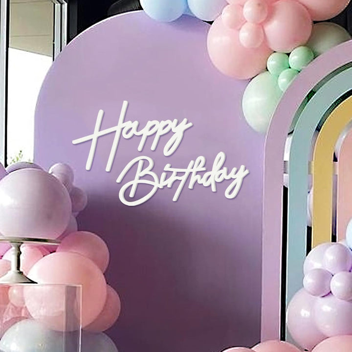 Happy Birthday Sign for Backdrop - Glitter Felt Happy Birthday Letter Sign for Balloon Arch Birthday Party Balloon Arch Backdrop Decorations for Birthday Party Baby Shower - Gold