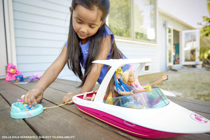 Floating Dolphin Magic Boat with Glass Bottom, 3 Puppies, Floating Raft and Accessories