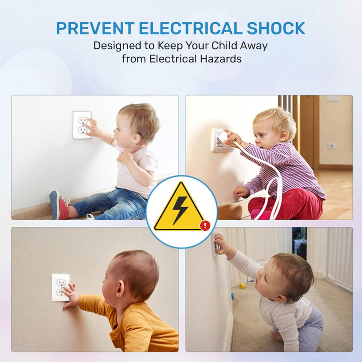 24 Pack Outlet Covers & Removal Tool Baby Proofing, Provide Shock Prevention and Easy Installation, Safe and Secure Plastic Plug Covers for Power Sockets (24 Outlet Covers)