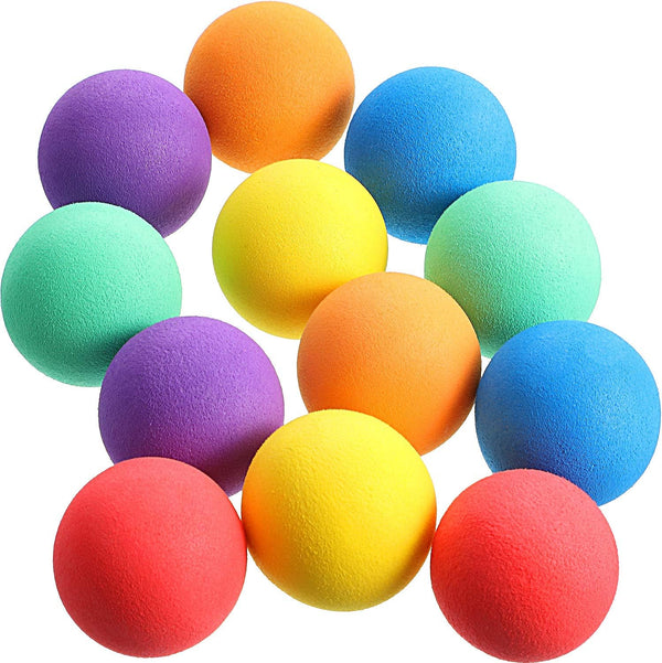 24 Pieces Soft Foam Balls Bulk Lightweight Mini Balls for Safe Indoor Toys Fun Assorted Colors Sponge Balls Birthday Party Favors Bag Gifts for Boys and Girls(1.57 Inch)