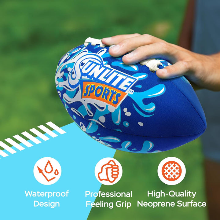 Waterproof Football for Lawn Backyard Pool Beach Lake Park Water Toy, Outdoor Play, for Kids Children Teens Adults, Family Fun