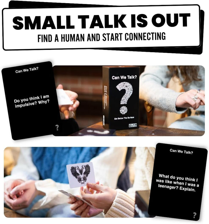 Can We Talk? - the Deep, Funny, and Real Conversation Game for Adults, Teens & Couples for Game Nights, Dates & Friend Groups, 400 Cards