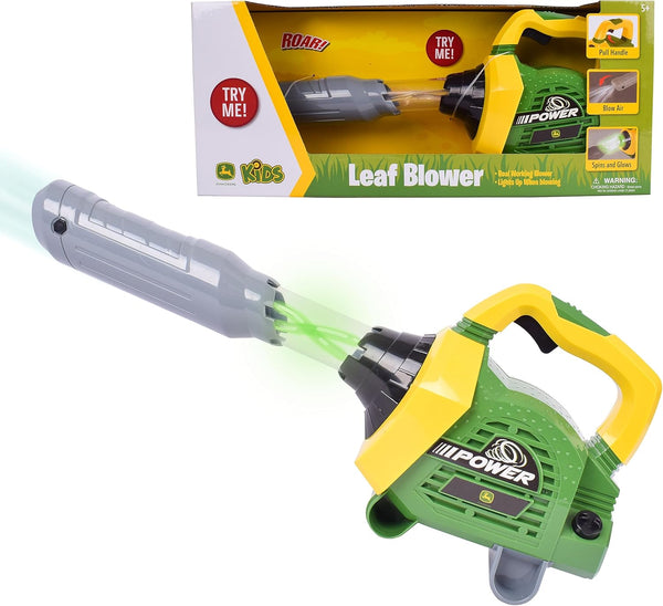 John Deere Leaf Blower Toy for Kids – Pretend Construction Tool with Lights and Sounds | Blows Real Air