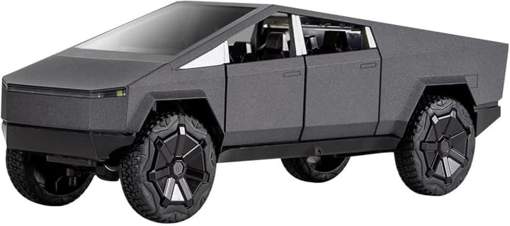 1/24 Pickup Trailer Model Car, Alloy Pick-Up Truck Model Toy with Sound/Light/Pull-Back, Birthday Gift for Kids Friends Collectors (Gray Off-Road Pickups)