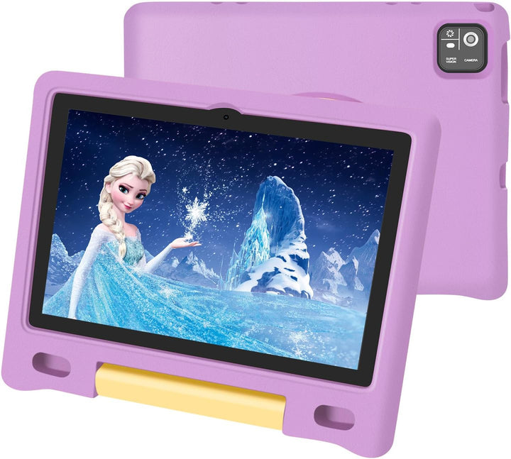 Kids Tablet, 10.1 Inch IPS HD Touchscreen Android 14 64 GB Storage, 8GB (4+4 Virtual) RAM, Octa Core Tablet for Kid with Kid-Proof Case, Parental Controls, 12-Hr Battery, Wifi, GPS – Pink