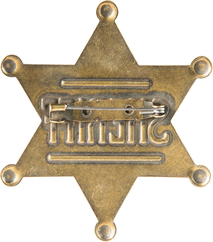 Branded Sheriff Badges - Metal Sheriff Badge for Kids, Girls and Adults - Cowboy Party Decoration