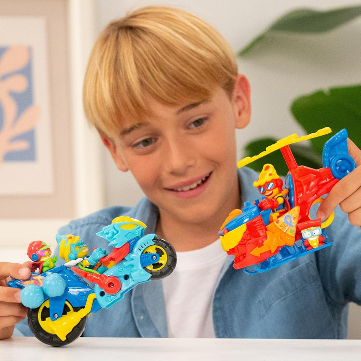 SUPERTHINGS Turbo Ice Scooter with Catapult Ice Cream Ball Launcher, Includes 1 Kazoom Kid and 1 Superthing