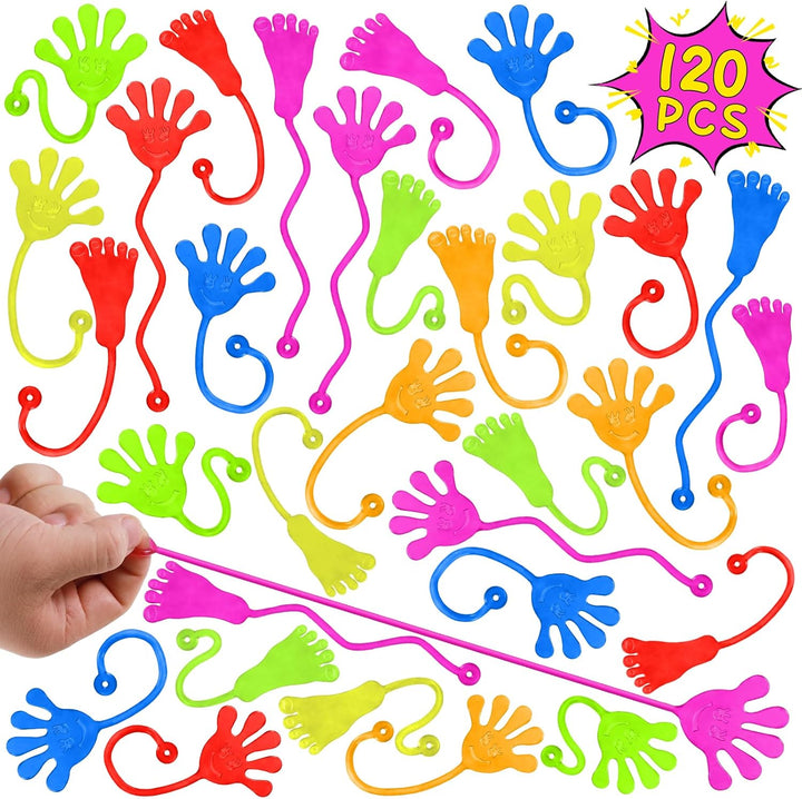 Sticky Hands Bulk 30 PCS Party Favors for Kids 4-8,8-12 Year Stretchy Sticky Hand Feet Goodie Bags Stuffers for Kids Mini Classroom Prizes Student Gifts Teacher Must Haves Birthday Trinkets Slap Hand