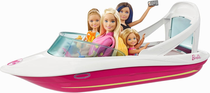 Floating Dolphin Magic Boat with Glass Bottom, 3 Puppies, Floating Raft and Accessories