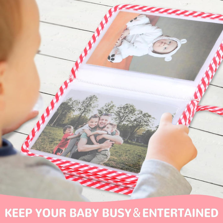 Baby'S My First Family Album Soft Photo Cloth Book Boho Rainbow My First Book of Photos Baby Memory Album Gift Holds 4X6 Pictures for Babies Newborn Toddler & Kids Baby Shower