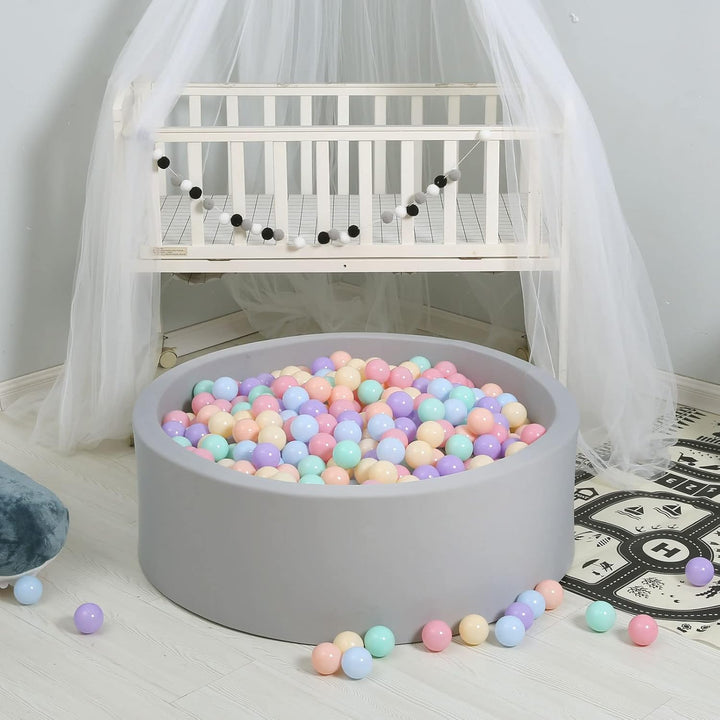 Ball Pits Balls for Toddlers Pack of 50 100 200 Plastics Shape Ball Non-Phthalate Non-Bpa Non-Toxic 2.2-Inch Crush Proof Play Balls