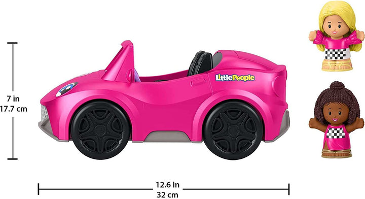 Barbie Toddler Toy Car Convertible with Music Sounds & 2 Figures for Pretend Play Ages 18+ Months