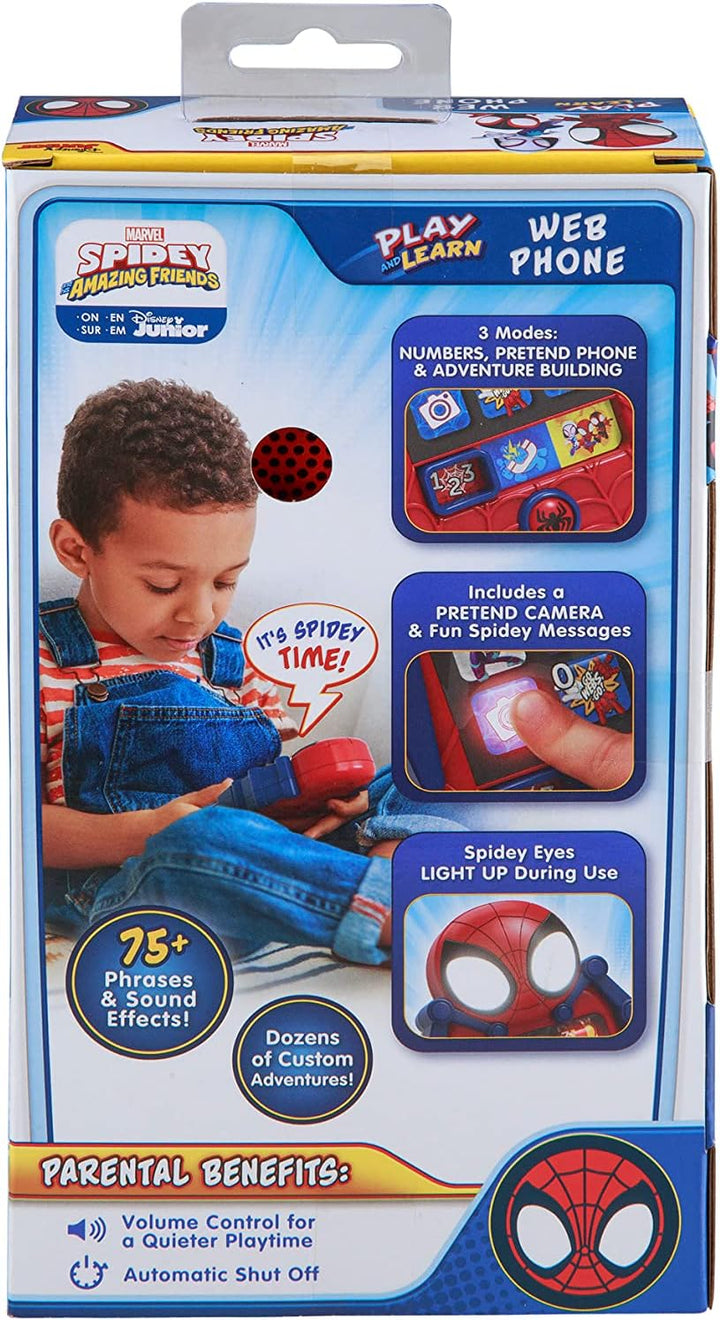 Spidey and His Amazing Friends Toy Phone for Toddler with Built-In Preschool Learning Games, Educational Toys for Activities and Pretend Play, for Fans of Spiderman Gifts