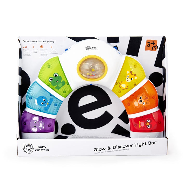 Glow & Discover Light Bar Musical Activity Station and Tummy Time Toy, Montessori Cause and Effect Early Learning for 3-36 Months