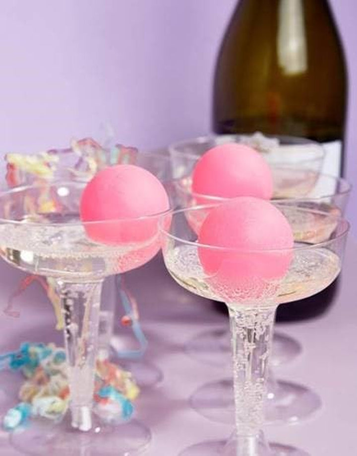 Prosecco Pong Drinking Party Game Includes Balls | Games for Bachelorette Party, Girls Night, Birthday, Bridal Shower, NYE, Christmas, 12 Glasses