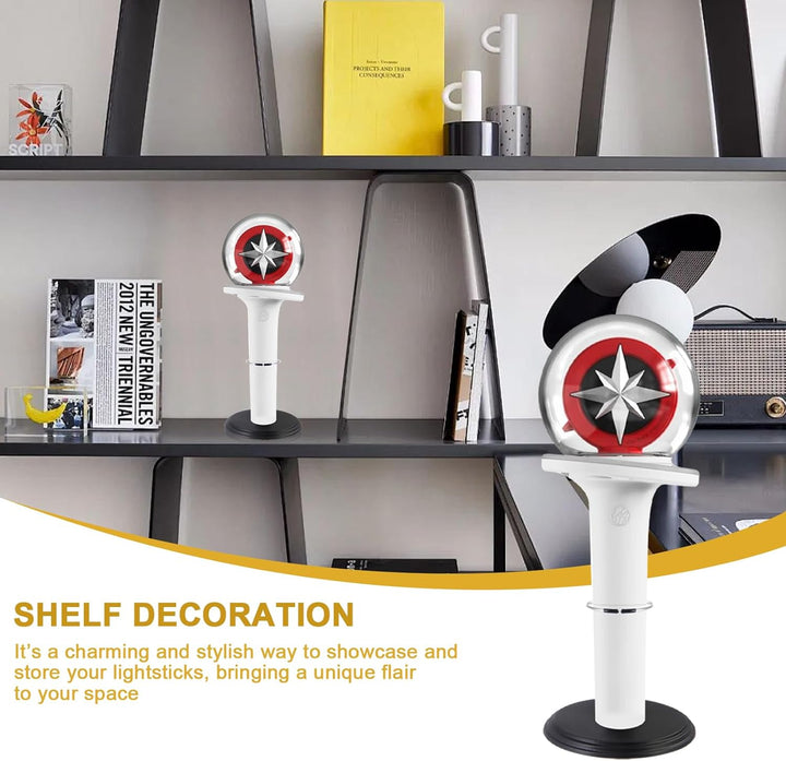 Lightstick Stand 2 Pack Holder Compatible with Official Lightsticks, Complicable with Stray Kids|Enhypen|Ateez|Twice Lightsticks|Display Stand|Compatible with Kpop(Black)