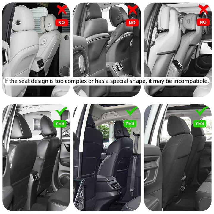 Seat Back Protector + Large Capacity Pocket Storage Organizer,Preventing the Impact of Children Stepping on the Seat Backrest (Style A-Black)