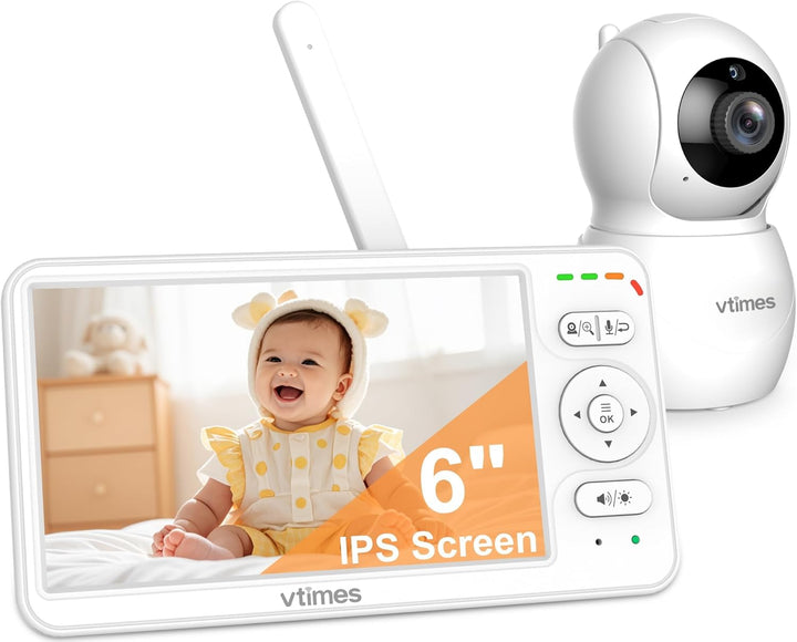 Baby Monitor with Camera and Audio, Video Baby Monitor No Wifi Night Vision 2.4" LCD Screen Portable Baby Camera Monitor Alarm Lullaby Temperature Sensor and 1000Ft, Ideal for Baby/Elderly/Pet