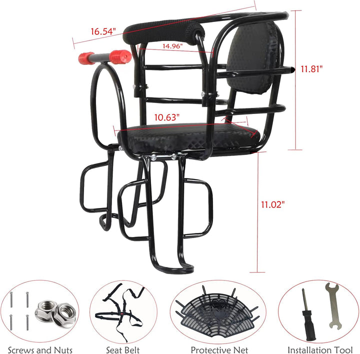 Rear Kid'S Bike Seat,Back Mount Child Bike Seat Attachment for Adult Bike,Outdoor Bike Seat for Children,Toddlers,And Kids (Up to 110Lb)