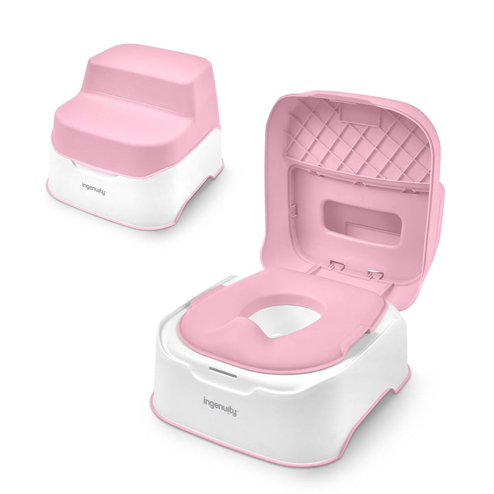 Prepare to Potty 3-In-1 System - Potty Training Toilet, Topper, Step Stool, Easy Setup, for Toddlers Ages 18 Months+
