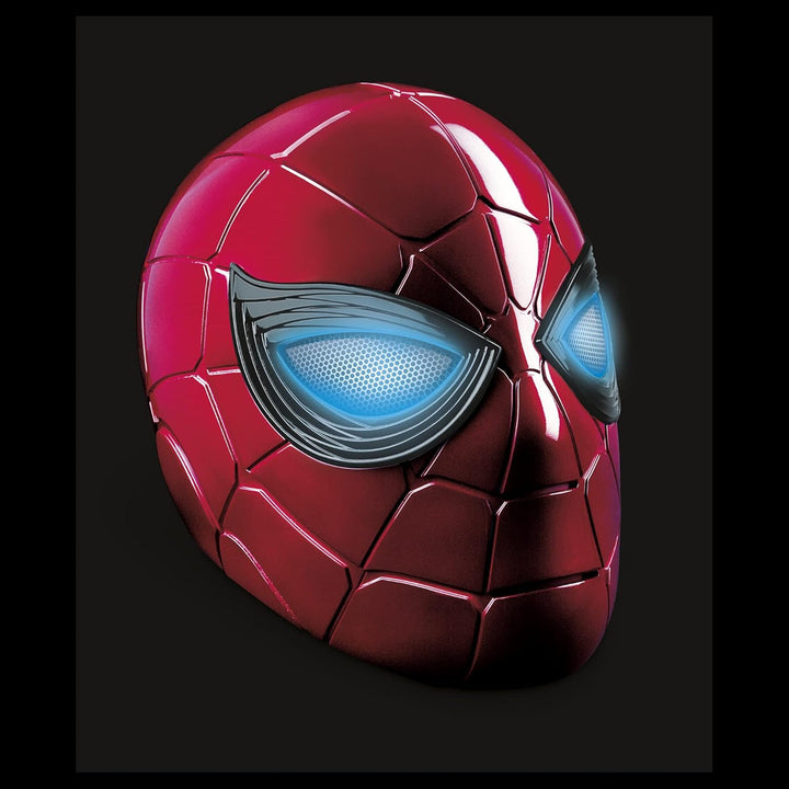 Marvel Legends Series Iron Spider Electronic Helmet with Glowing Eyes, 6 Light Settings and Adjustable Fit , Red