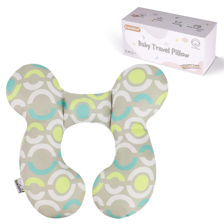 Baby Travel Pillow,Baby Neck Pillows for Car Seat,Upgraded Baby Head Pillow,Toddler Head and Neck Baby Support Pillow for Car Seat, Pushchair,Travel (Gray Fox)