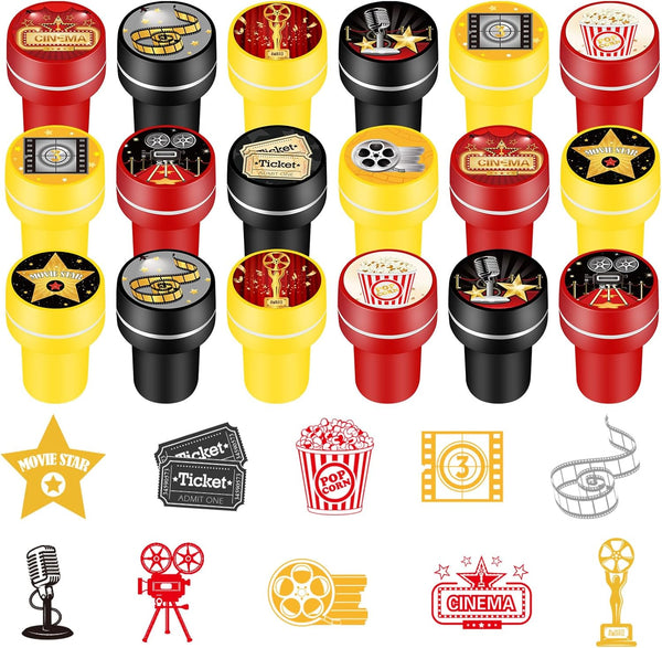 60 Pcs Movie Night Party Favors Movie Night Stampers Birthday Party Supplies Goody Bag Stuffer Filler Friends Theme Favors Decorations Prizes
