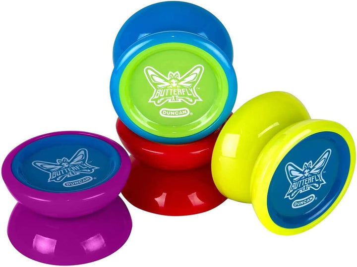 Toys Butterfly XT Yo-Yo with String, Ball Bearing Axle and Plastic Body, String Trick Yo-Yo, Blue with Green Cap