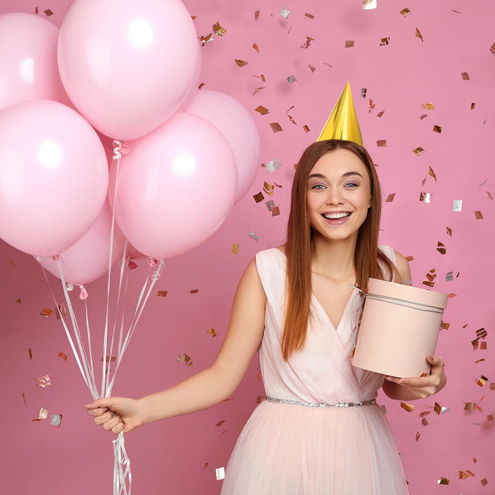 Colorful Birthday Party Hats Cone Hats for Adults Metallic Foil Cone Headwear