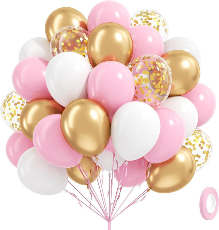 60Pcs Purple Balloons 12Inch with Metallic Pastel Dark Purple Confetti Balloons for Purple Birthday Wedding Baby Shower Party Decorations