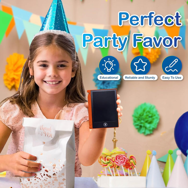 Party Favor Mini LCD Writing Tablet for Kids, 12 Pack – 4.5 Inch Mini Drawing Board. Fun and Educational for Kids That Sketch and Doodle. Perfect Goodie Bag and Gift Bag Filler, School Prize or Gift