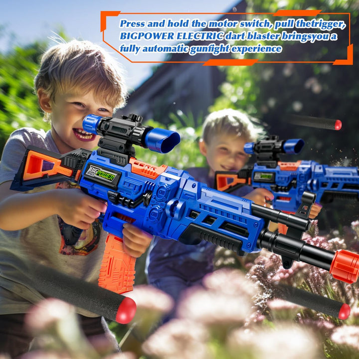 Kids Toy Sniper Rifle with Scope Tactical Vest Kit,4 in 1 Automatic Kids Sniper Rifle Toy Guns for Boys 8-12,Rifle Dart Guns Big Size,Toy Guns with Removable Magazines（2 Pcs
