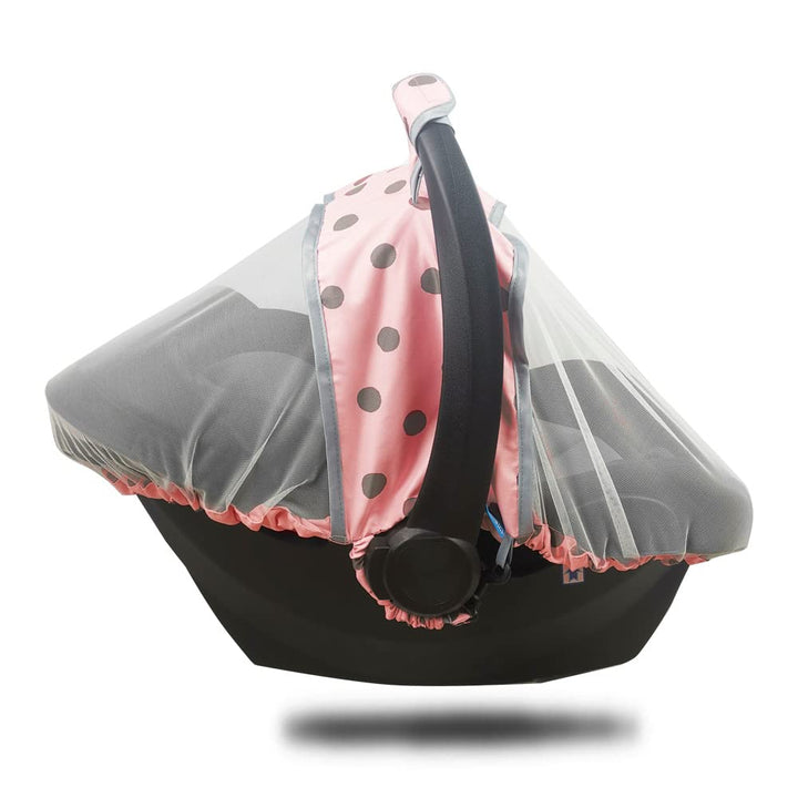 Stroller Netting Mosquito for Baby, Sewn in Pouch, Toddler Mosquito Net for Stroller with Storage Bag, Infant Car Seat Mesh Net, Black