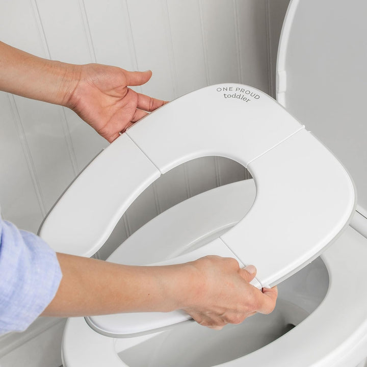 Travel Potty Seat, Ultra Compact, Ultra Non-Slip, Seat Made in USA, No-Pinch Locking Hinges, Easy to Clean, Included Carry Bag