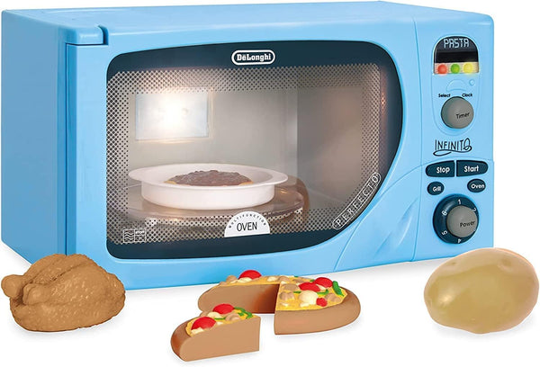 Delonghi Microwave. Toy Replica of Delonghi’S ‘Infinito’ Microwave for Children Aged 3+. Featuring Flashing Led’S, Sounds & More, Blue
