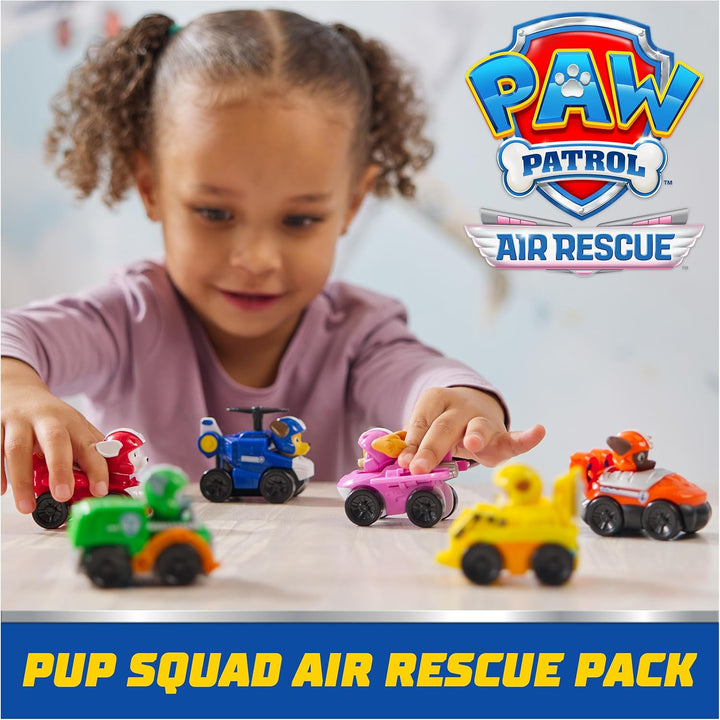 : Air Rescue, 6-Piece Pup Squad Racers, Toy Cars Gift Set with Chase, Marshall, Skye, Rubble, Rocky & Zuma, Kids Toys for Boys & Girls 3+