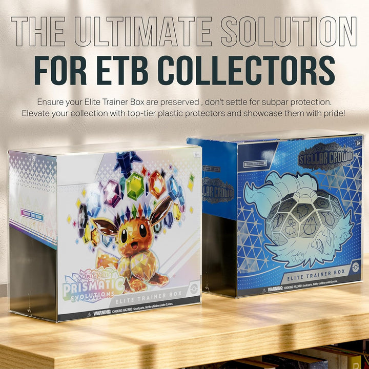 PET Plastic ETB Protector Case 5 Pack - Elite Trainer Box Protector - ETB Case Compatible with Elite Trainer Boxes (Pack of 5)
