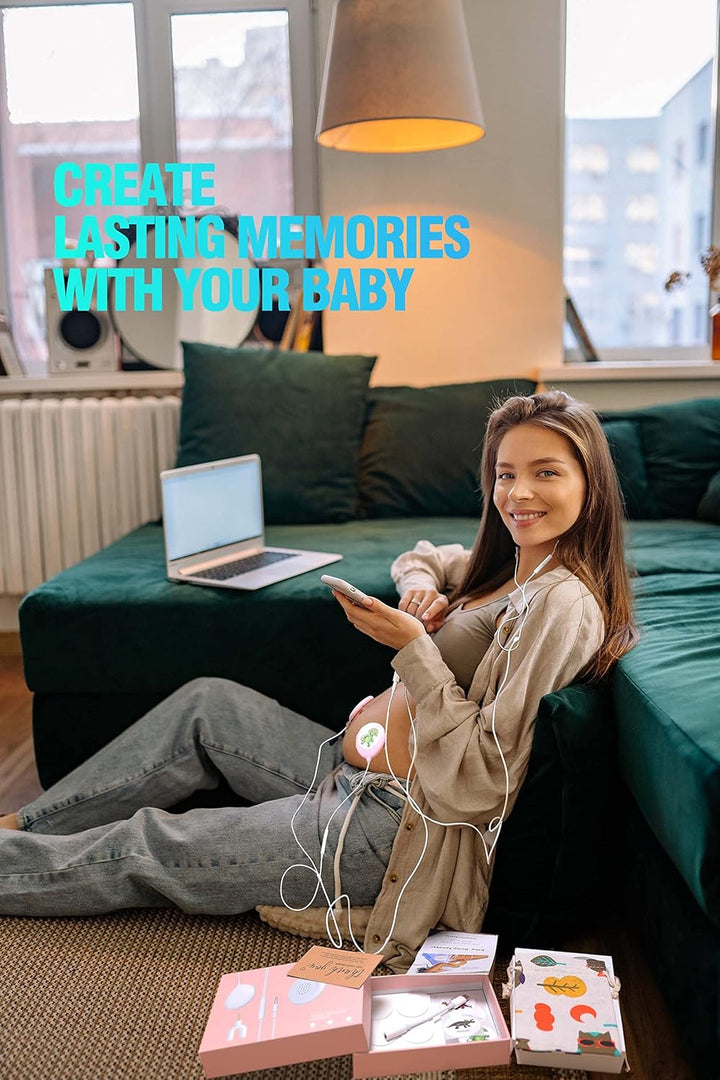 Pregnancy Headphones for Belly,Belly Headphones for Pregnant Women,Safely Play Music to Your Baby in the Womb，With Adapter Cable,Good Sound Quality,Easy to Operate,Pink