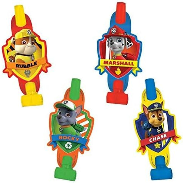 Paw Patrol Multicolor Party Blowouts - 5", 8 Pieces - Perfect Birthday Party Favors for Kids