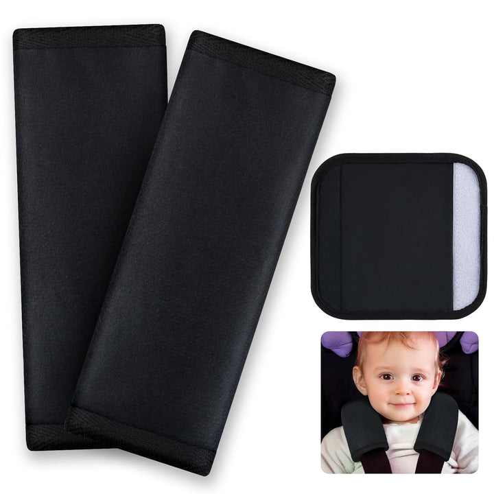 Seat Belt Cover Pad for Baby, Soft Seatbelt Cushion Covers for Kids 2Pcs Car Seat Strap Shoulder Pads for All Car Seats, Stroller, High Chair,Blue Dinosaur
